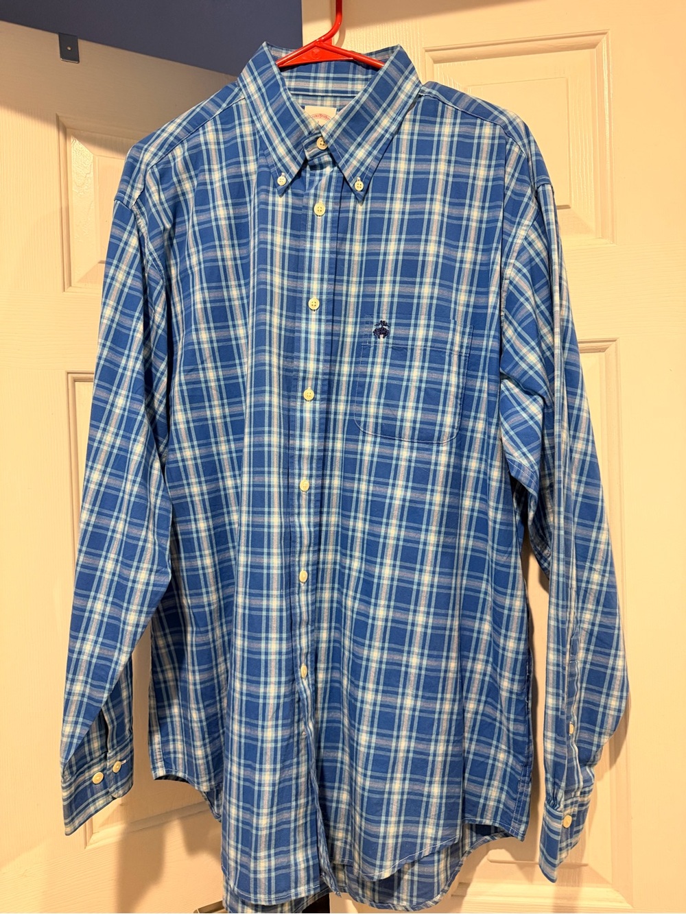 Brooks Brothers Blue Plaid Button-Down Shirt NWOT